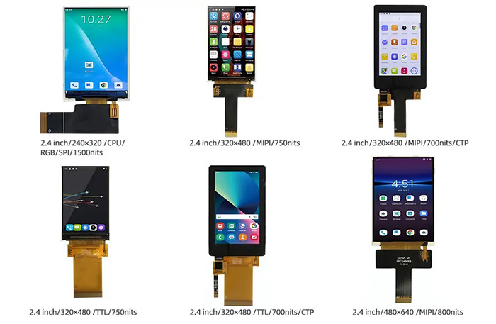 更多2.4寸320×480工业级液晶屏推荐