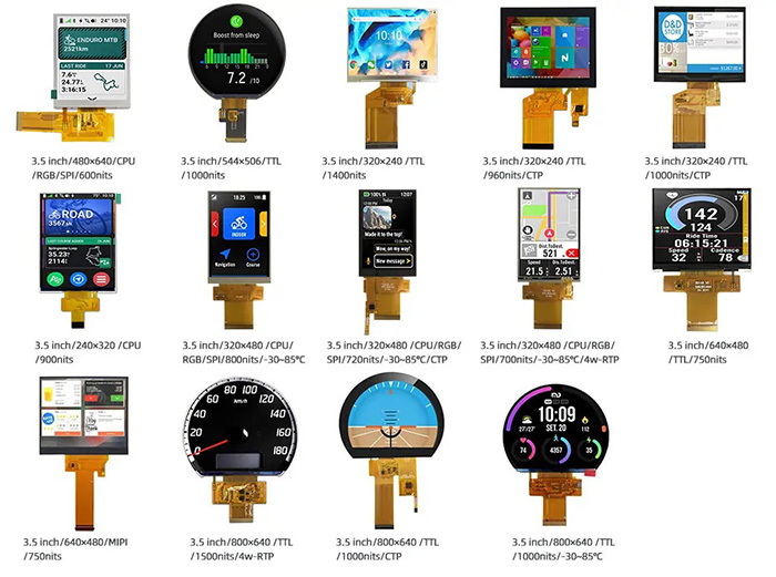 更多3.5寸超宽温高亮液晶屏