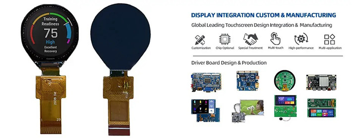 0.75英寸圆形TFT-LCD显示屏