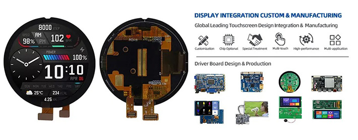 1.39英寸圆形AM-OLED电容触摸屏