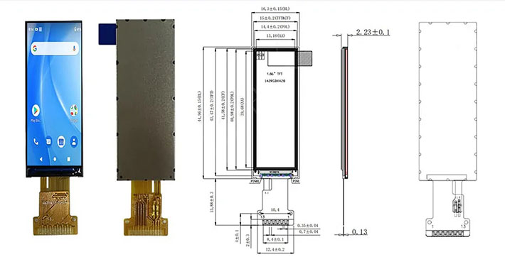 1.66寸TFT-LCD条形屏