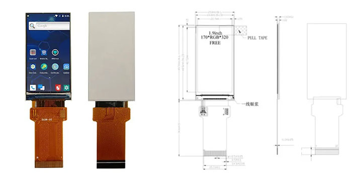 1.9寸长条形液晶屏